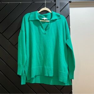 Bright Green V-Neck Sweater